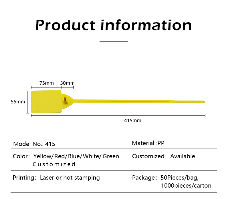 this is a big tag plastic seal picture