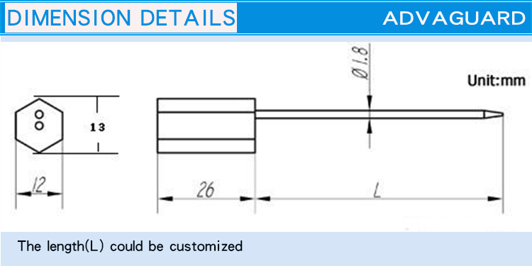 this is a steel wire seal picture