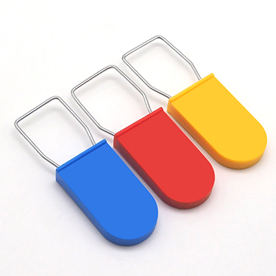 Plastic and wire padlock